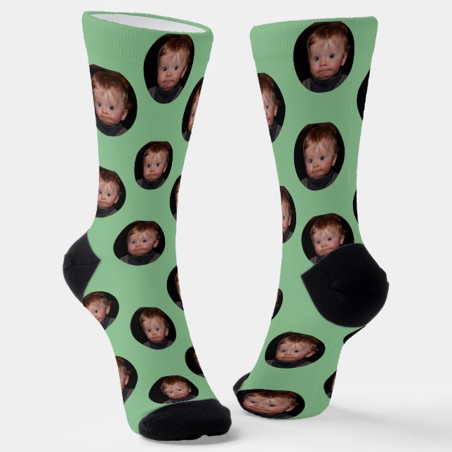 Personalized Funny Face Photo  Socken (Gewinkelt)