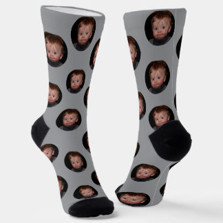 Personalized Funny Face Photo Socken