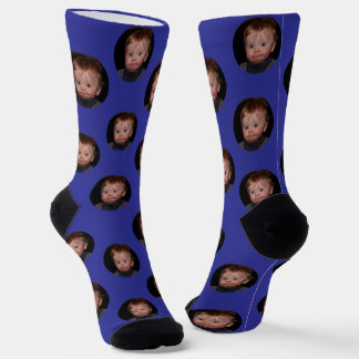 Personalized Funny Face Photo Socken