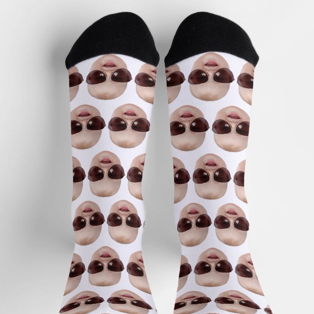 Personalized Funny Faces Socks Photo Face Socks  Socken (Oben)