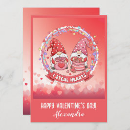 Personalized Funny Gnome Valentine  Karte
