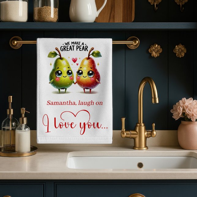 Personalized Funny Love Food Kitchen Towel Geschirrtuch (Personalized Funny Love Food Kitchen Towel)