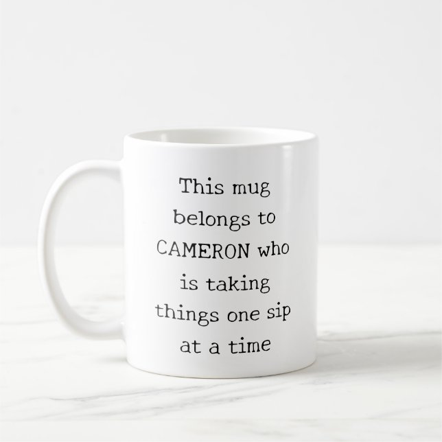 Personalized Funny Quote Relatable Mom Life Humor Kaffeetasse (Links)