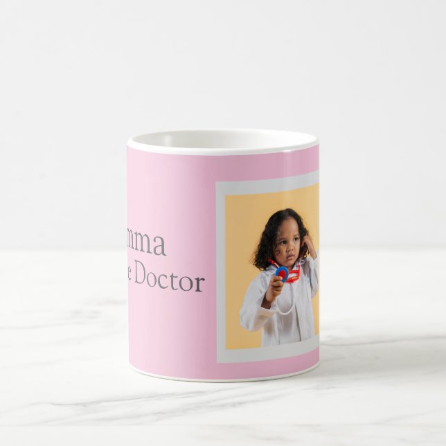 Personalized Future Doctor Kids with Name & Photo Kaffeetasse (Mittel)