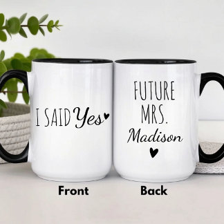 Personalized Future Mrs Engagement Tasse