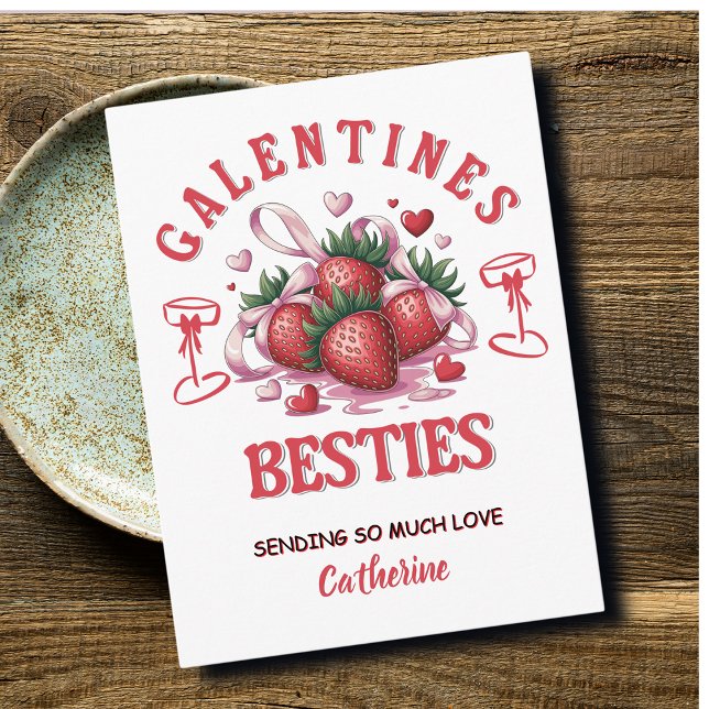 Personalized Galentine’s Day  Feiertagspostkarte (Von Creator hochgeladen)