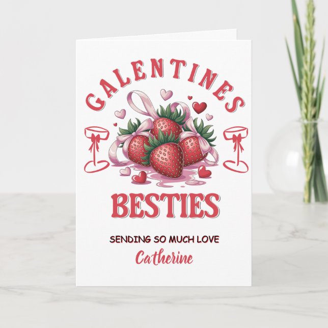 Personalized Galentine’s Day  Karte (Vorderseite)
