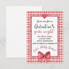 Personalized Galentines Girls Night Invitation RSVP Karte