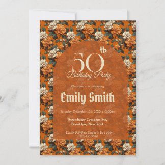 Personalized Gardenias Inspired 70Th Birthday Einladung