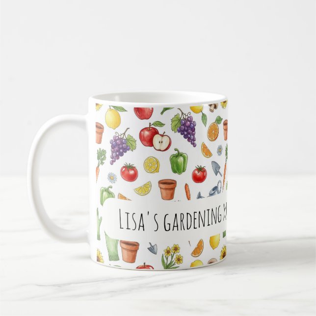 Personalized gardening mug kaffeetasse (Links)