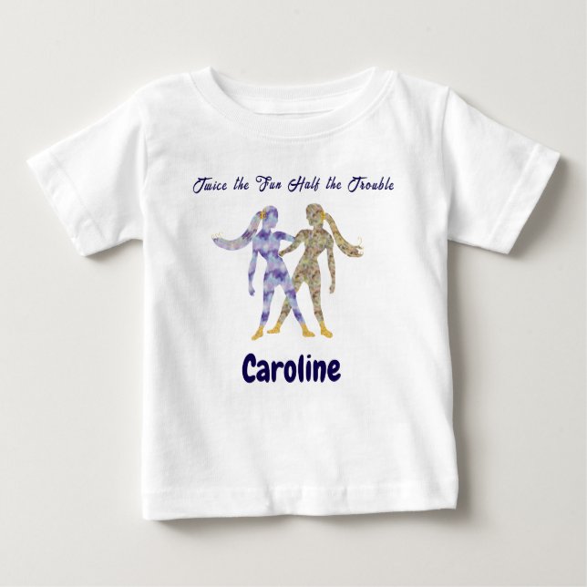 Personalized Gemini Zodiac Impressionist Toddler  Baby T-shirt (Vorderseite)