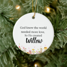 Personalized Genesis Chapter One Ceramic Ornament