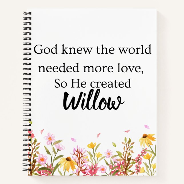 Personalized Genesis Chapter One Journal  Notizbuch (Vorderseite)