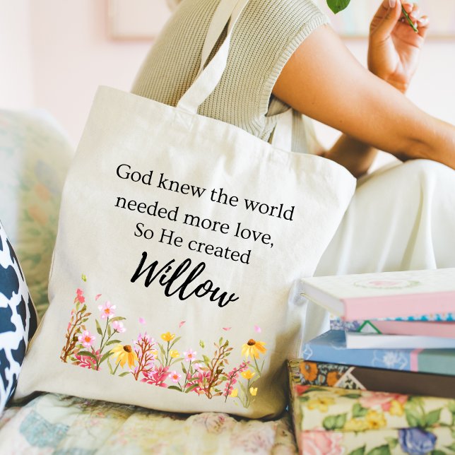 Personalized Genesis Chapter One Tote Bag Tragetasche (Personalized Genesis Chapter One Tote Bag.)