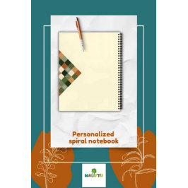 Personalized Geometric Notebook – Earth Tone Notizbuch