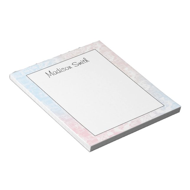 Personalized Geometric Notepad Notizblock (angewinkelt)
