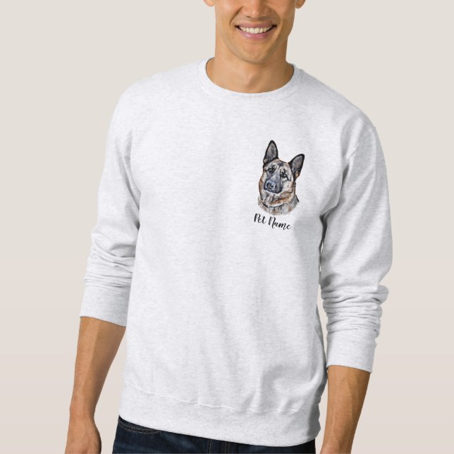 Personalized German Shepherd Sweatshirt (Vorderseite)