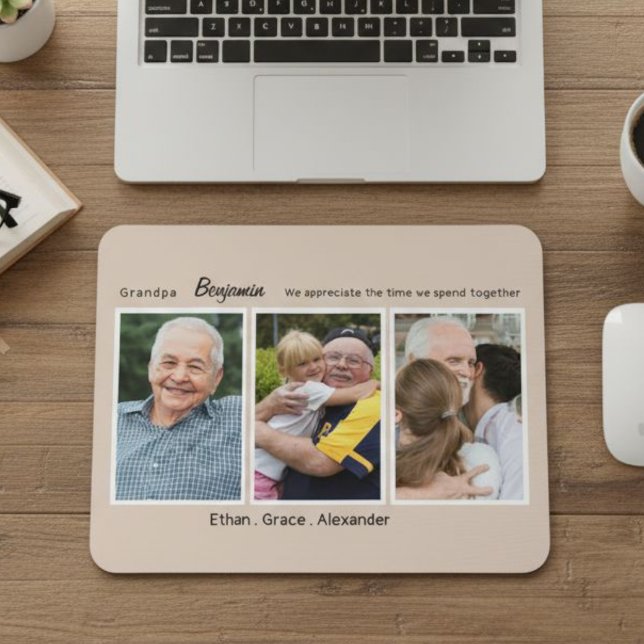  personalized gift for grandparents, grandpa mousepad (Von Creator hochgeladen)