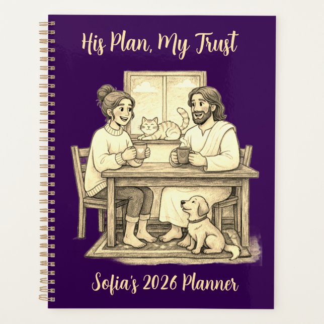 Personalized Gift. Jesus Christian Faith Planer (Vorderseite)