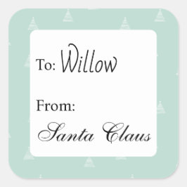 Personalized gift labels from custom name quadratischer aufkleber