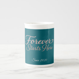Personalized gift with the date the relationship prozellantasse