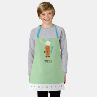 Personalized Gingerbread Chef Kids Apron Schürze