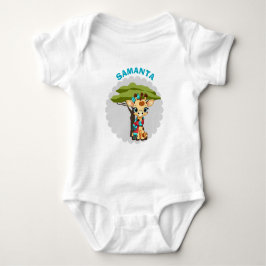 Personalized Giraffe Baby Bodysuit  Baby Strampler