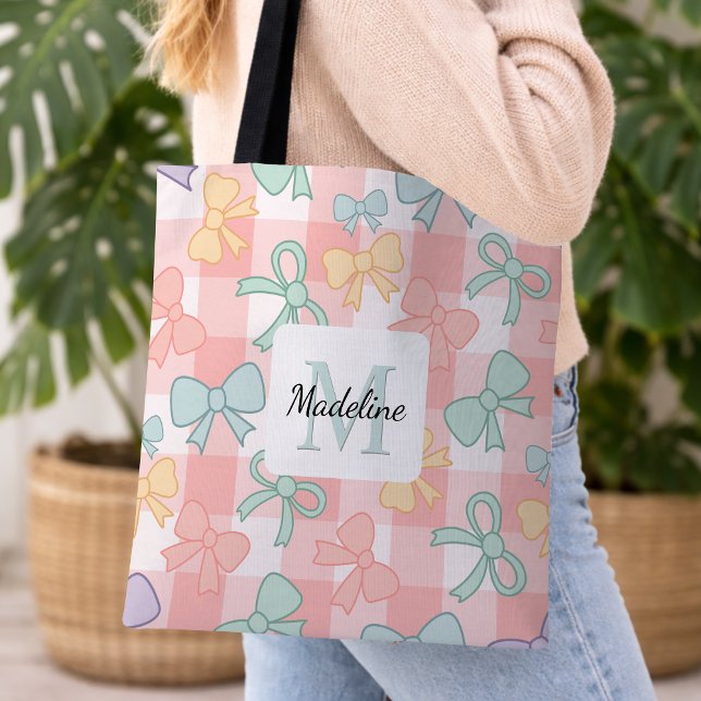 Personalized Girl Cute Bow Name Pastel Pink (Von Creator hochgeladen)