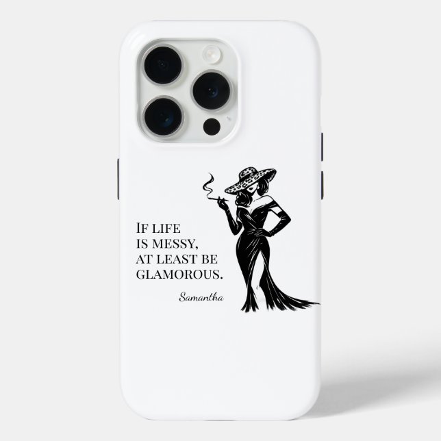 Personalized Glam Style Quote Design  Case-Mate iPhone Hülle (Rückseite)