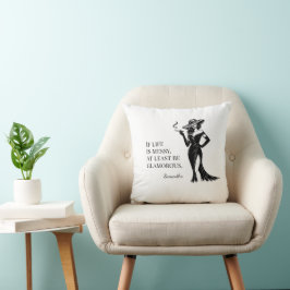 Personalized Glam Style Quote Design  Kissen