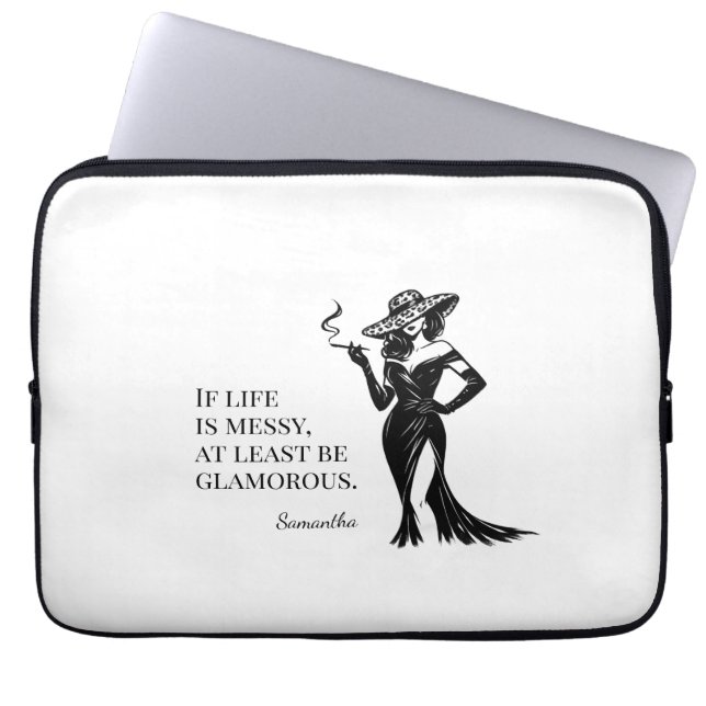 Personalized Glam Style Quote Design  Laptopschutzhülle (Vorderseite)
