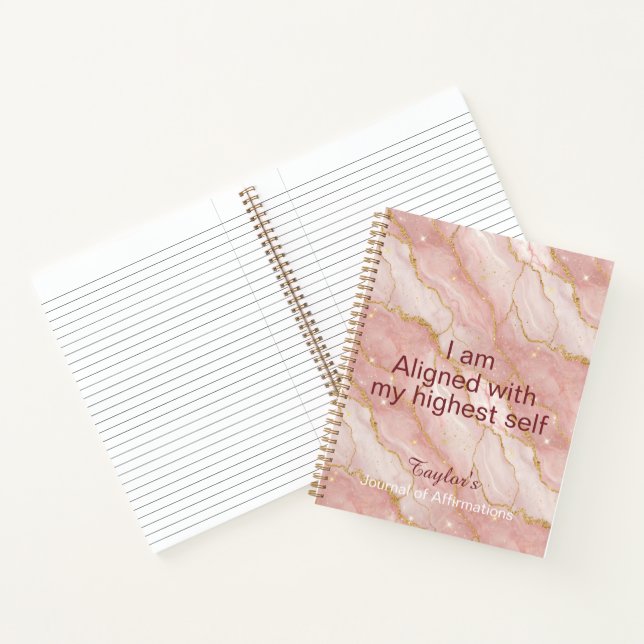 Personalized Glitter Positive Quotes Journal Notizbuch (Innenseite)