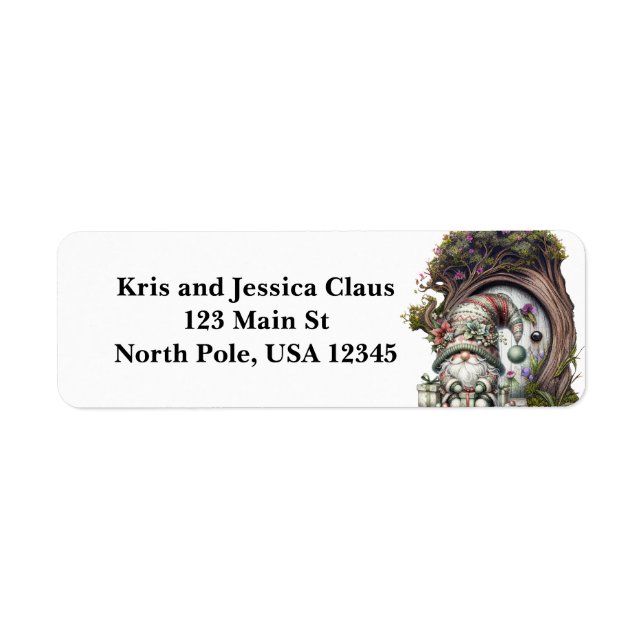 Personalized Gnome Return Address Labels (Vorne)