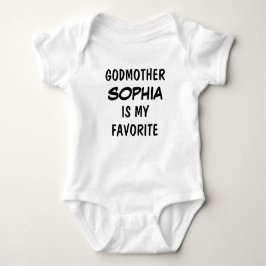 Personalized Godmother is My Favorite Baby Strampler