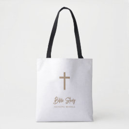 Personalized Gold Script White Bible Study