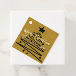 Personalized Golden Black Tags Geschenkanhänger