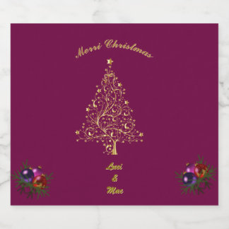 Personalized Golden Christmas Tree