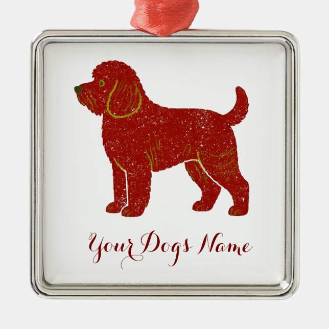 Personalized Golden Doodle Christmas Ornament (Vorne)