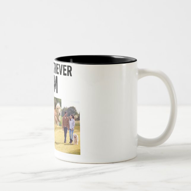 Personalized Golden Retriever Mom Mug - Custom Zweifarbige Tasse (Rechts)