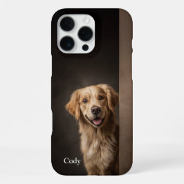 Personalized Golden Retriever Portrait iPhone 16 Pro Max Hülle
