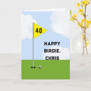 Personalized Golf Birthday Karte