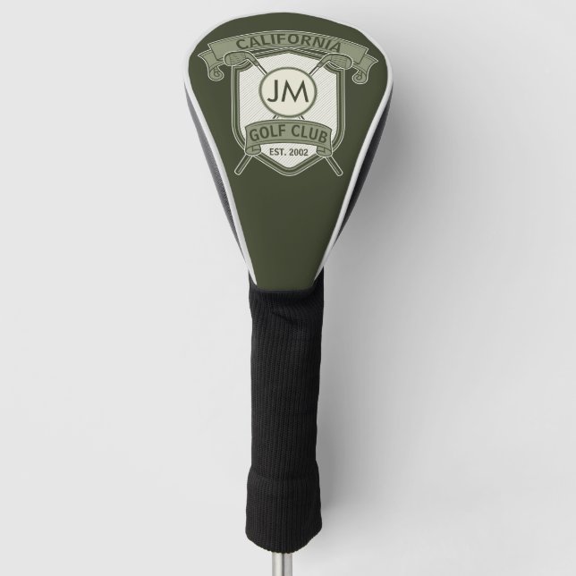 Personalized golf club monogram design  headcover (Vorderseite)