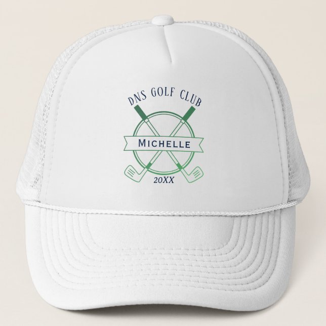 Personalized Golf Club Name Classic Trucker Hat Truckerkappe (Vorderseite)