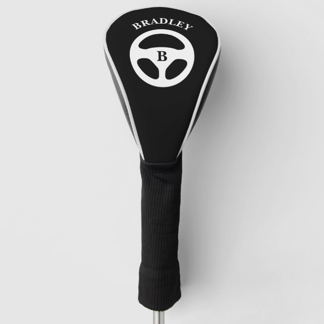 Personalized golf driver cover with car wheel logo headcover (Vorderseite)