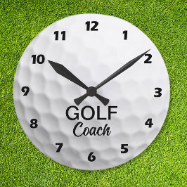 Personalized Golfing Coach Runde Wanduhr