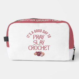 Personalized GOOD DAY TO PRAY SLAY CROCHET Waschbeutel