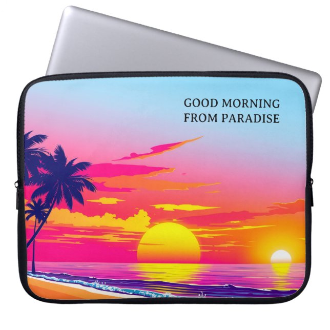 Personalized Good Morning From Paradise Laptopschutzhülle (Vorderseite)