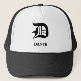Personalized Gothic Blackletter Monogram Truckerkappe