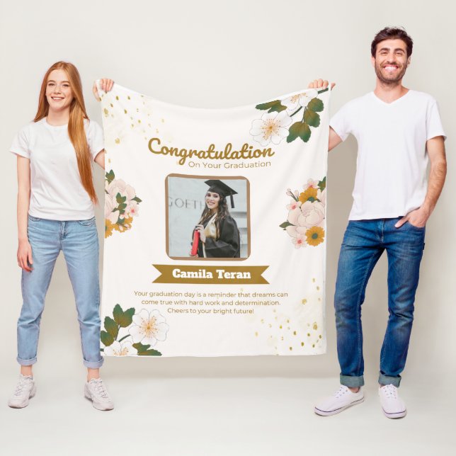 personalized graduation fleece blanket (Beispiel)