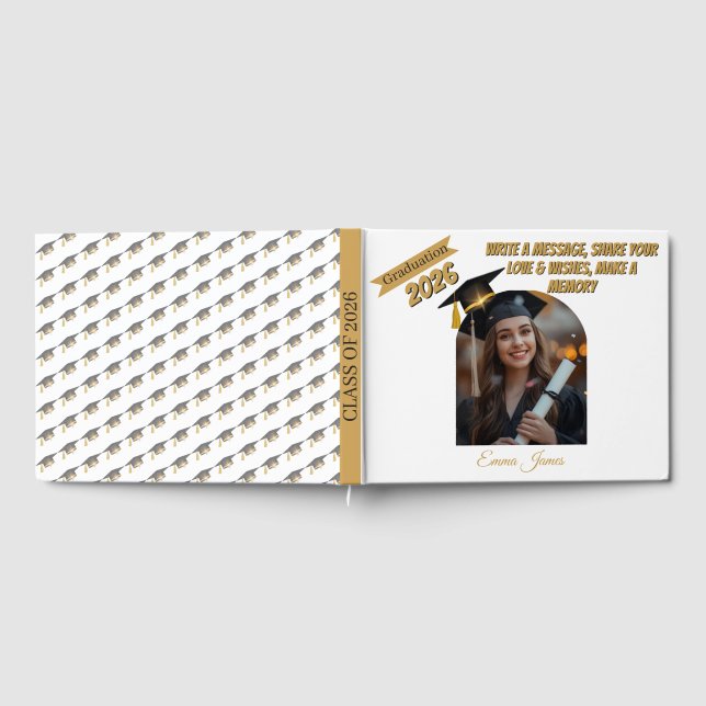 Personalized Graduation Guestbook & Wishes Book  Gästebuch (Voll)